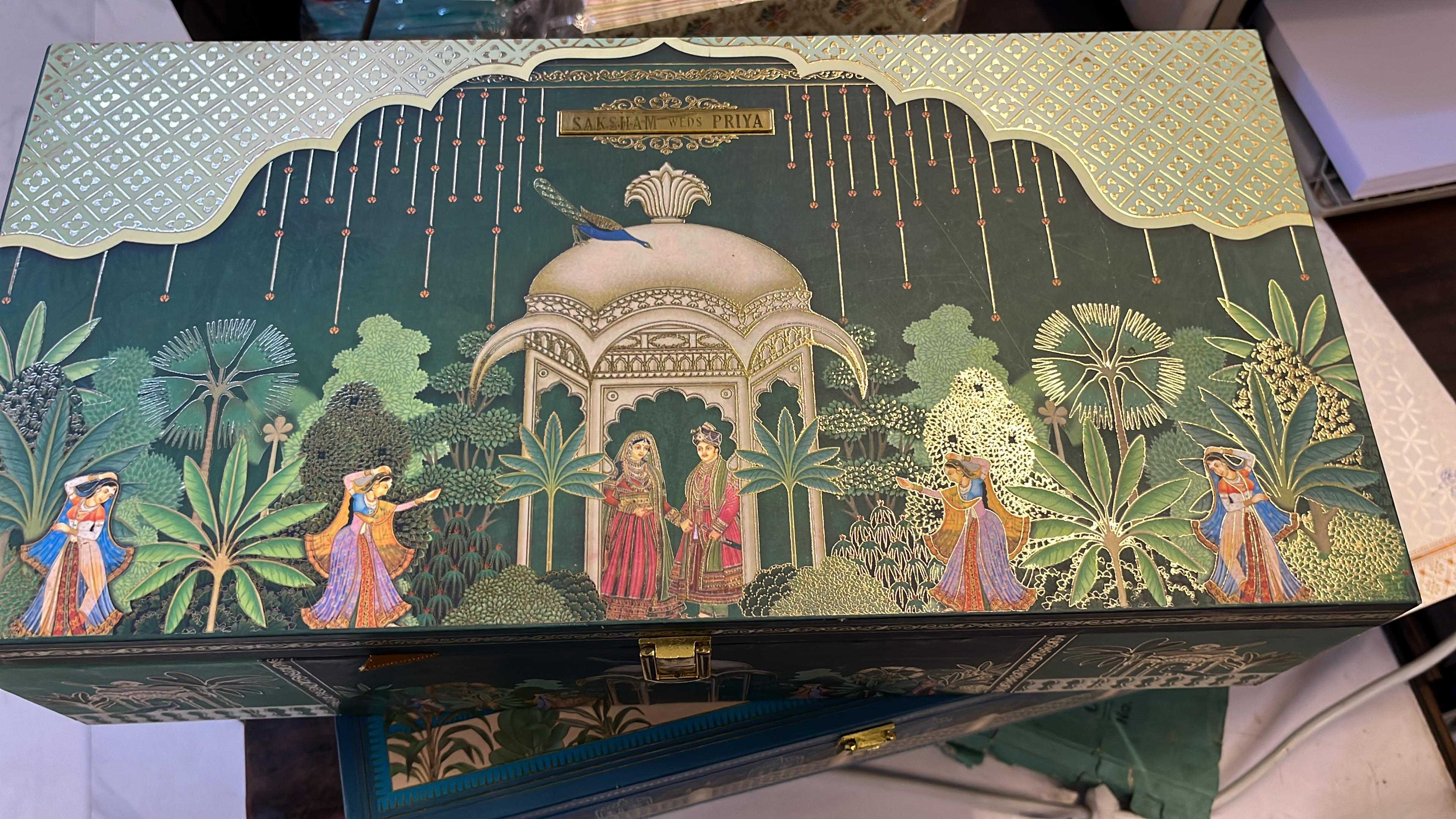 Green Mughal Art Box